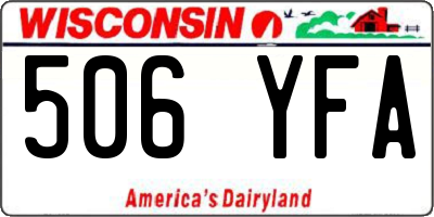 WI license plate 506YFA