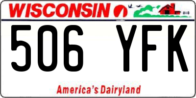 WI license plate 506YFK