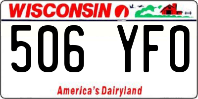 WI license plate 506YFO