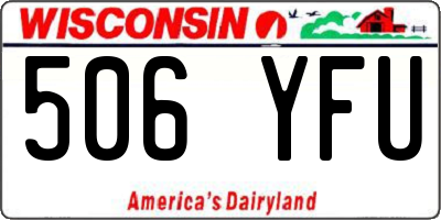 WI license plate 506YFU