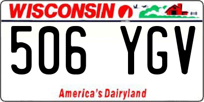 WI license plate 506YGV
