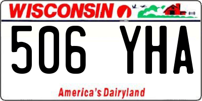 WI license plate 506YHA