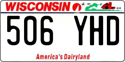 WI license plate 506YHD