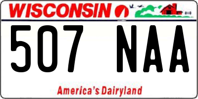 WI license plate 507NAA