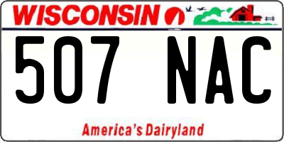 WI license plate 507NAC