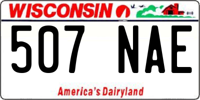 WI license plate 507NAE
