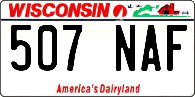 WI license plate 507NAF