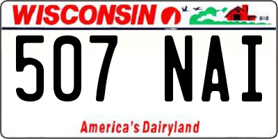 WI license plate 507NAI