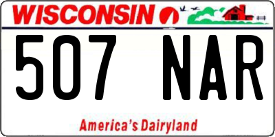 WI license plate 507NAR