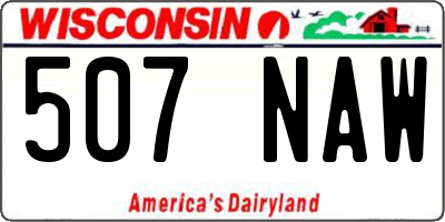 WI license plate 507NAW
