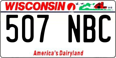 WI license plate 507NBC
