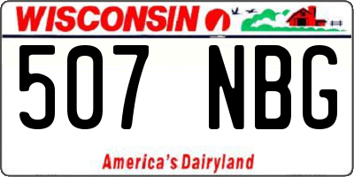 WI license plate 507NBG