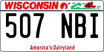 WI license plate 507NBI