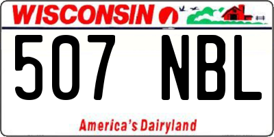 WI license plate 507NBL