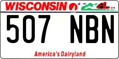 WI license plate 507NBN