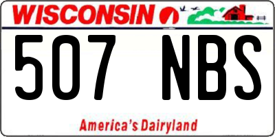 WI license plate 507NBS