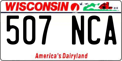 WI license plate 507NCA