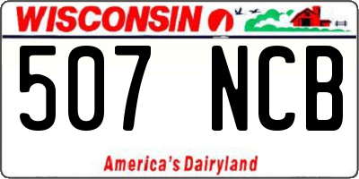 WI license plate 507NCB