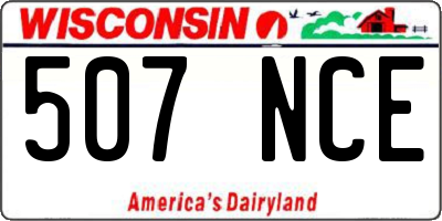 WI license plate 507NCE