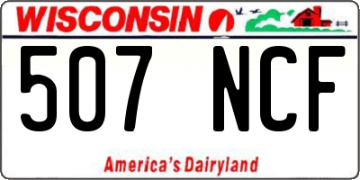 WI license plate 507NCF