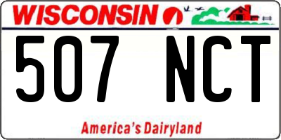 WI license plate 507NCT