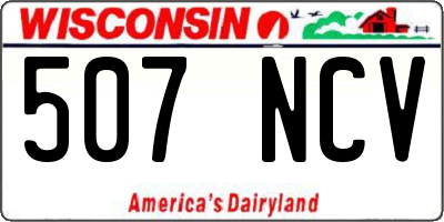 WI license plate 507NCV