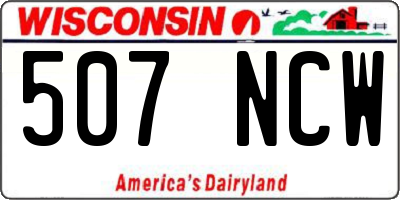 WI license plate 507NCW