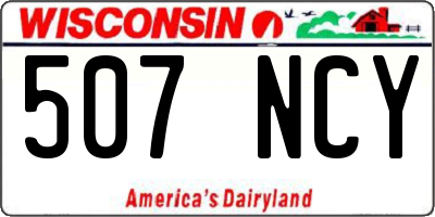 WI license plate 507NCY