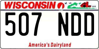 WI license plate 507NDD