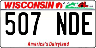 WI license plate 507NDE