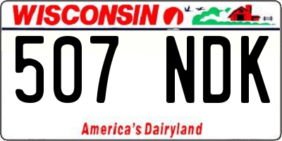 WI license plate 507NDK
