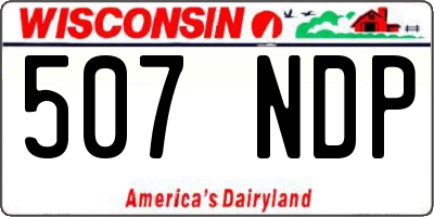 WI license plate 507NDP