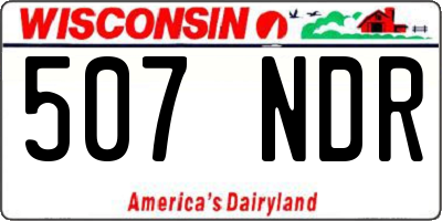 WI license plate 507NDR