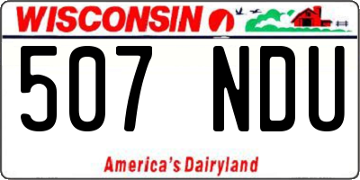 WI license plate 507NDU