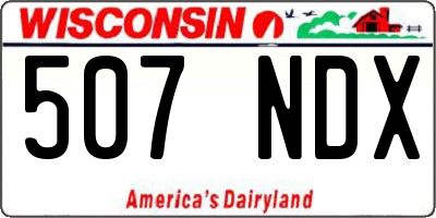 WI license plate 507NDX