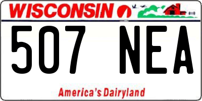 WI license plate 507NEA