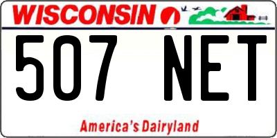 WI license plate 507NET
