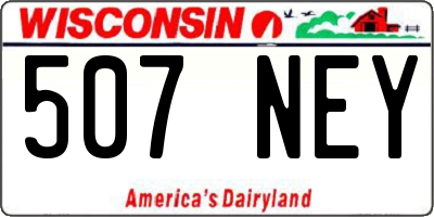WI license plate 507NEY