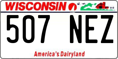 WI license plate 507NEZ