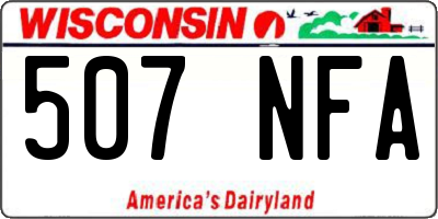 WI license plate 507NFA