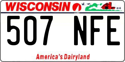 WI license plate 507NFE