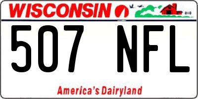 WI license plate 507NFL