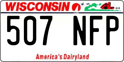 WI license plate 507NFP