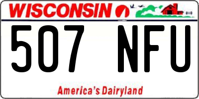 WI license plate 507NFU