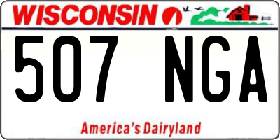 WI license plate 507NGA