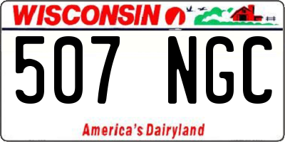 WI license plate 507NGC