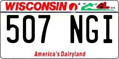 WI license plate 507NGI