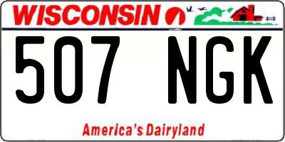 WI license plate 507NGK