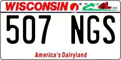 WI license plate 507NGS
