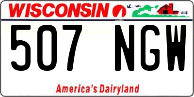 WI license plate 507NGW